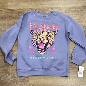 Kids Purple Sweatshirt- Def Leppard 1993 tour crew neck